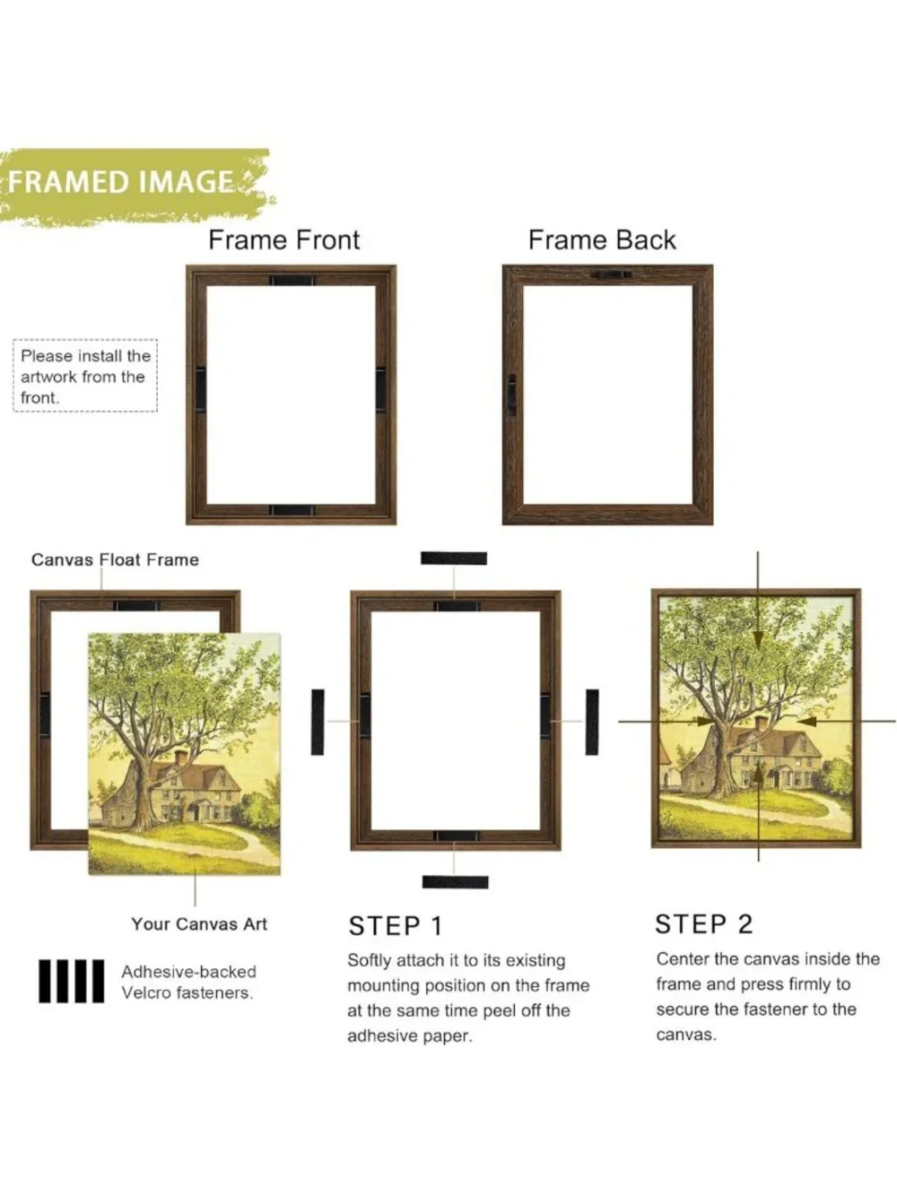 11x14 Brown Canvas Floater Frame - 0.9